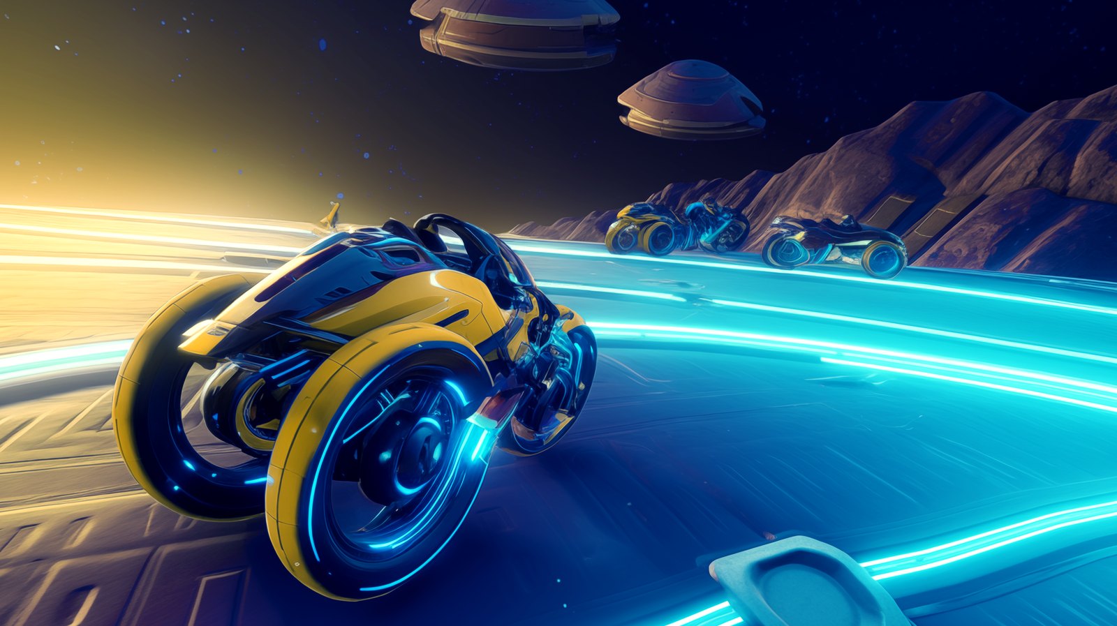 Space Race — generated key-art background